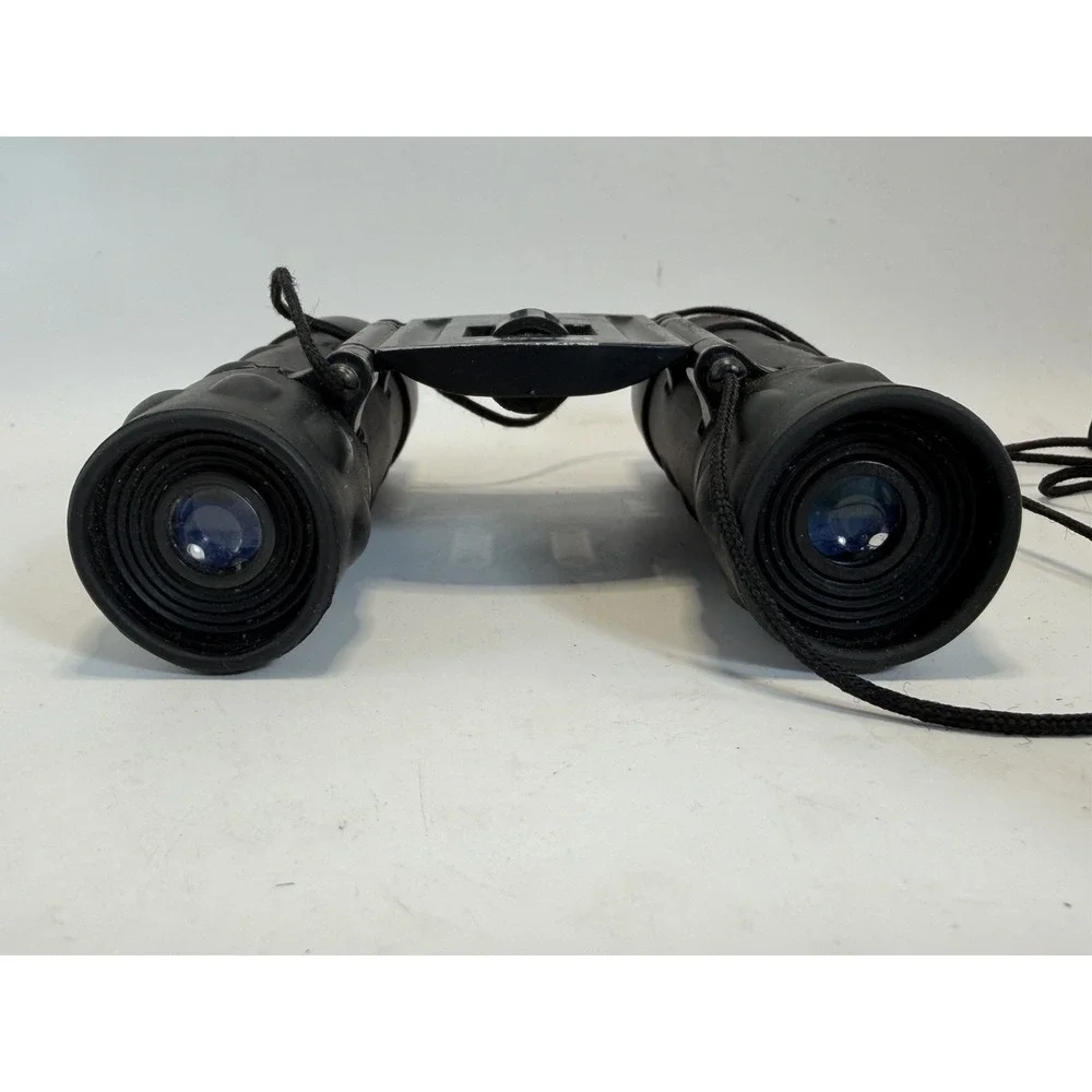 Tasco 10x25 Compact Folding Binoculars Fully Coated Optics Black